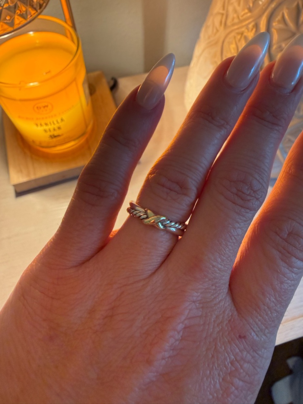 David Yurman Petite X Ring in Sterling Silver and 18k Gold - Picture 4 of 8